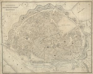 Carte de Hambourg (1839) - E.F. m.fl. Bernhardt